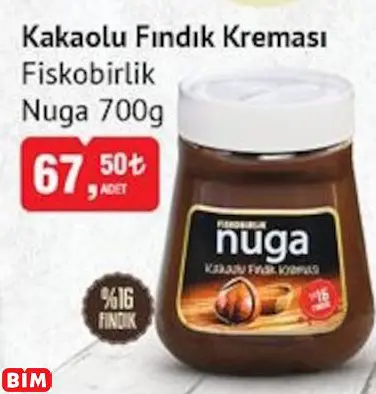 FİSKOBİRLİK NUGA KAKAOLU FINDIK KREMASI